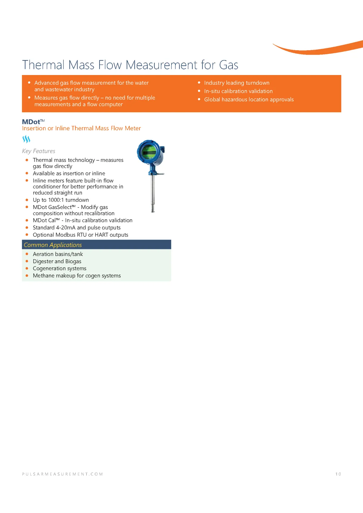 Thermal Mass Flow Measurement for Gas in pulsar measurement branding by adam morrison