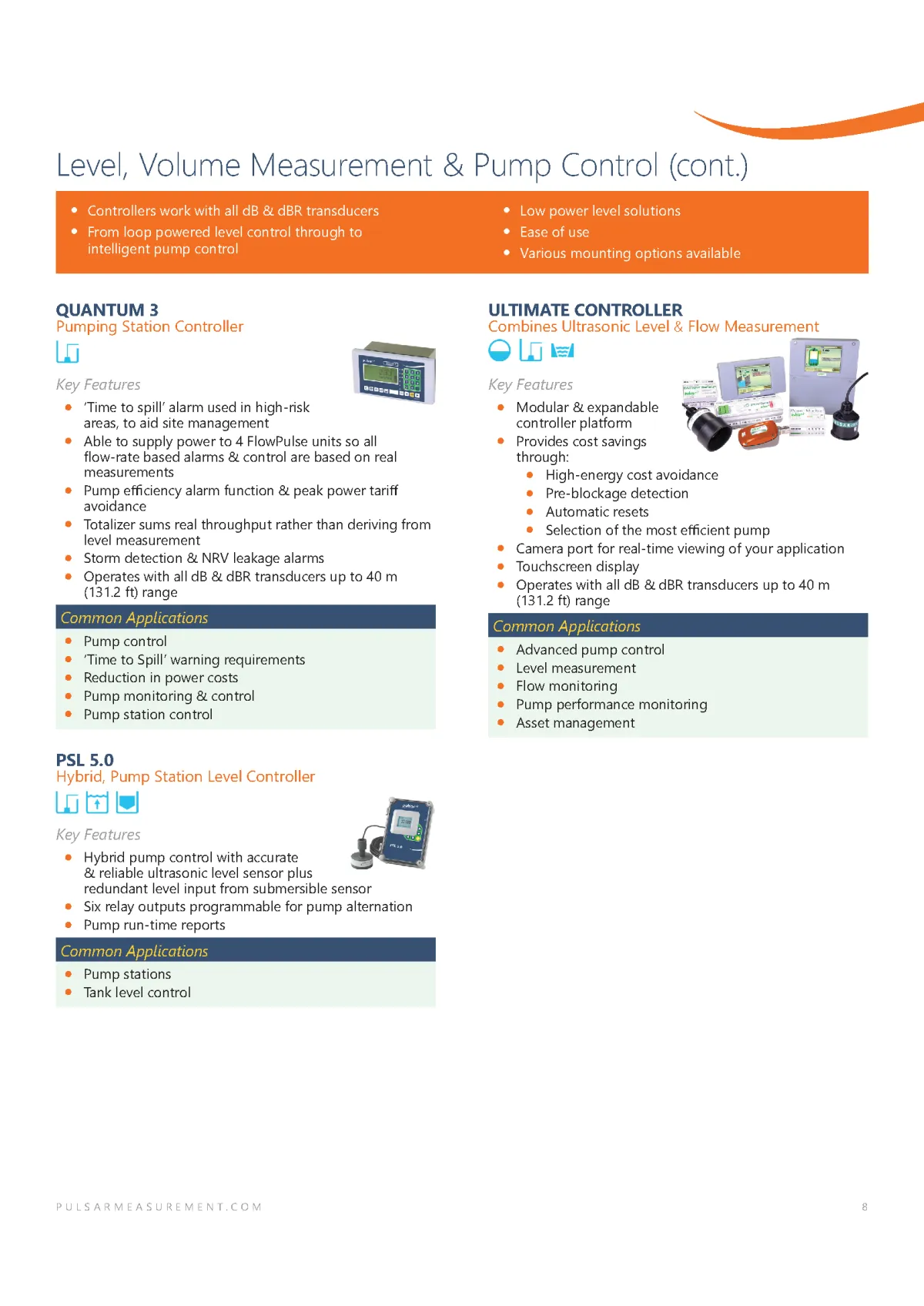 Level Volume Measurment and Pump Control in pulsar measurement branding by adam morrison