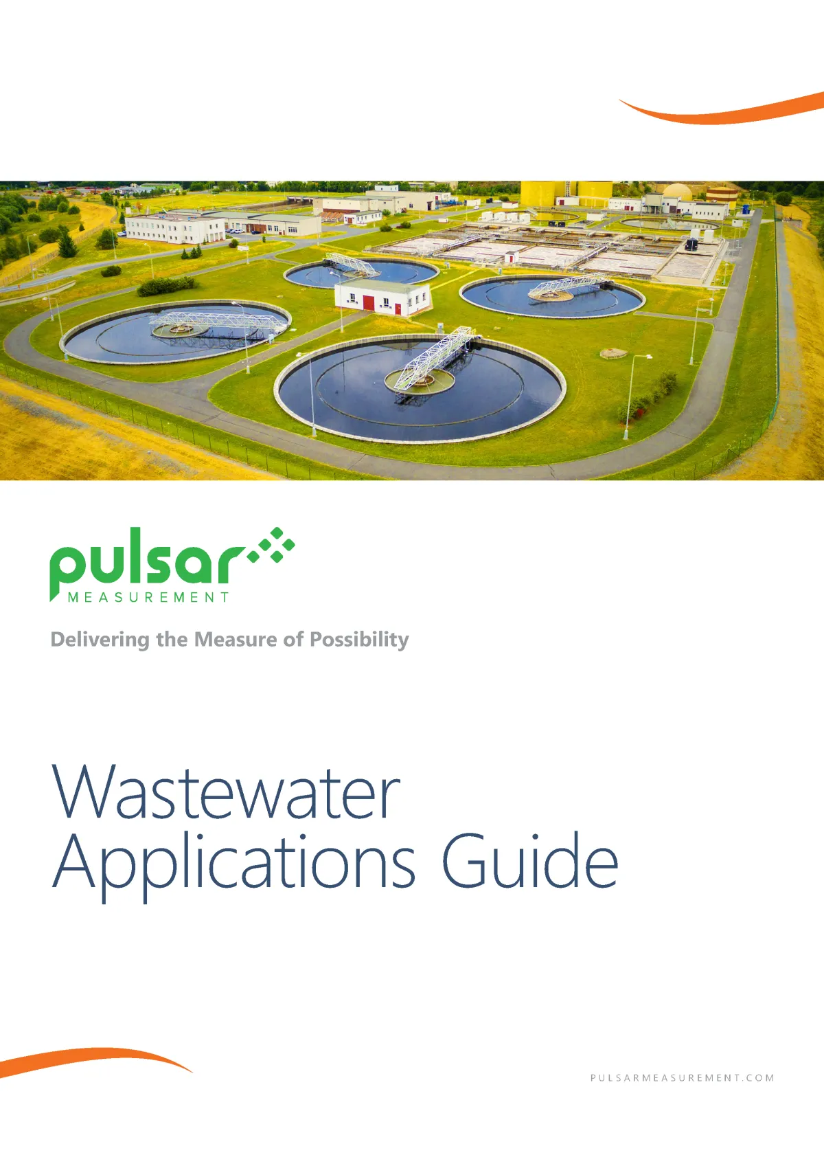 Pulsar Measurement wastewater applications guide, designed by Adam Morrison.