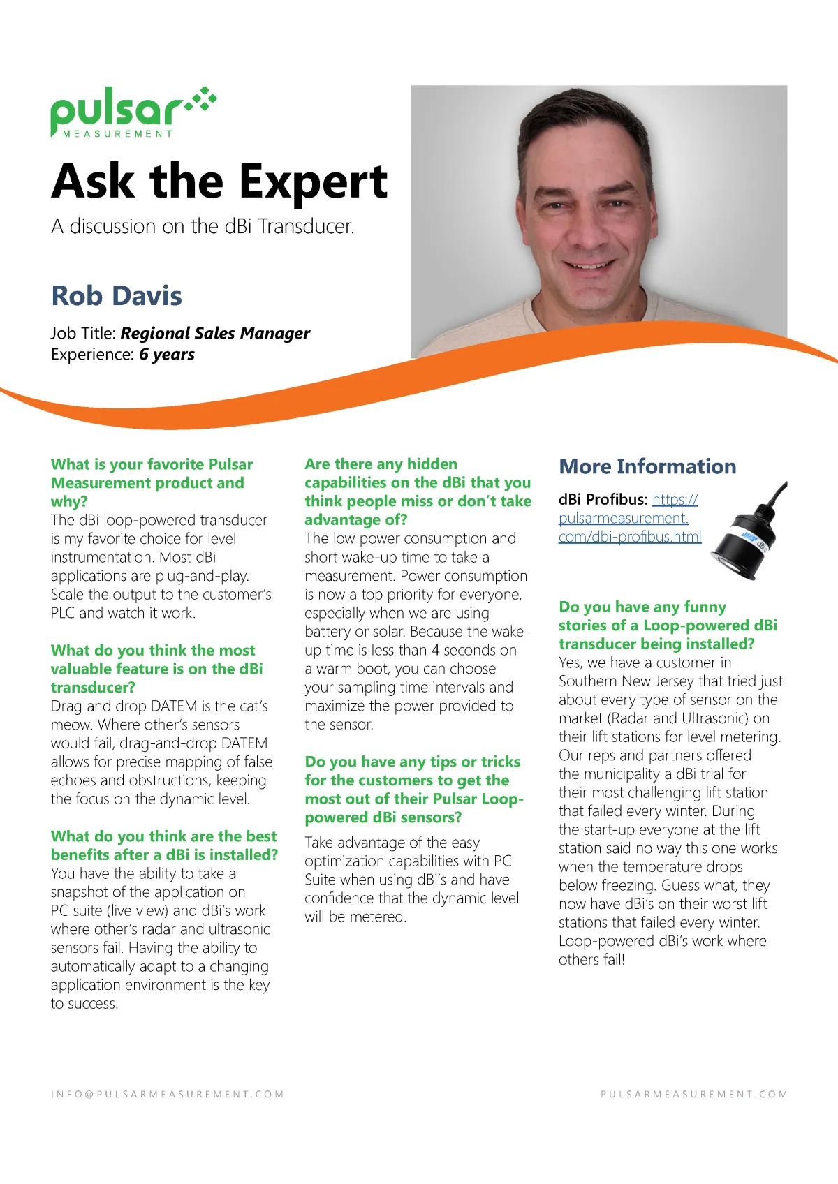 Ask the Expert document featuring Rob Davis with graphics, designed by Adam Morrison.