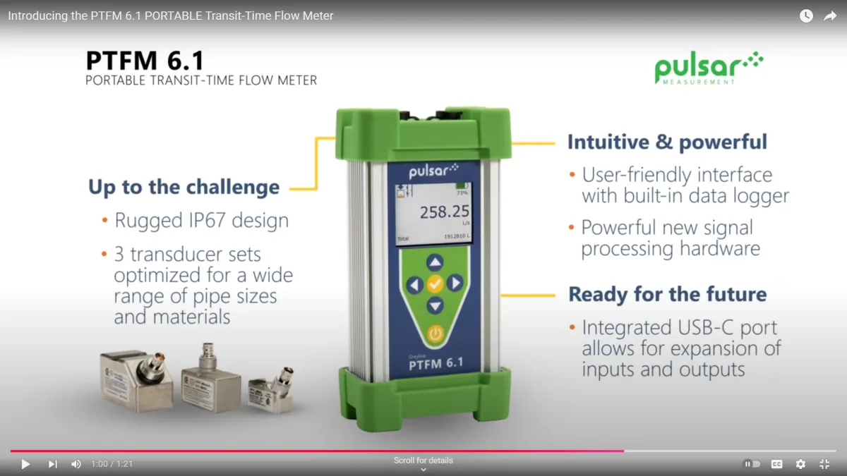 Animated key product features such as the IP67 rugged design and compatibility with a wide range of pipes, ensuring clarity and customer engagement through motion graphics.