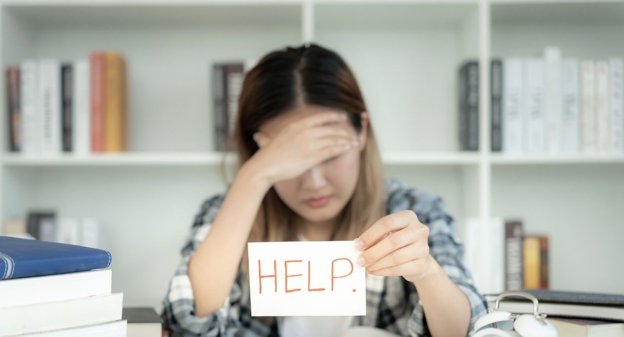 woman feeling overwhelmed