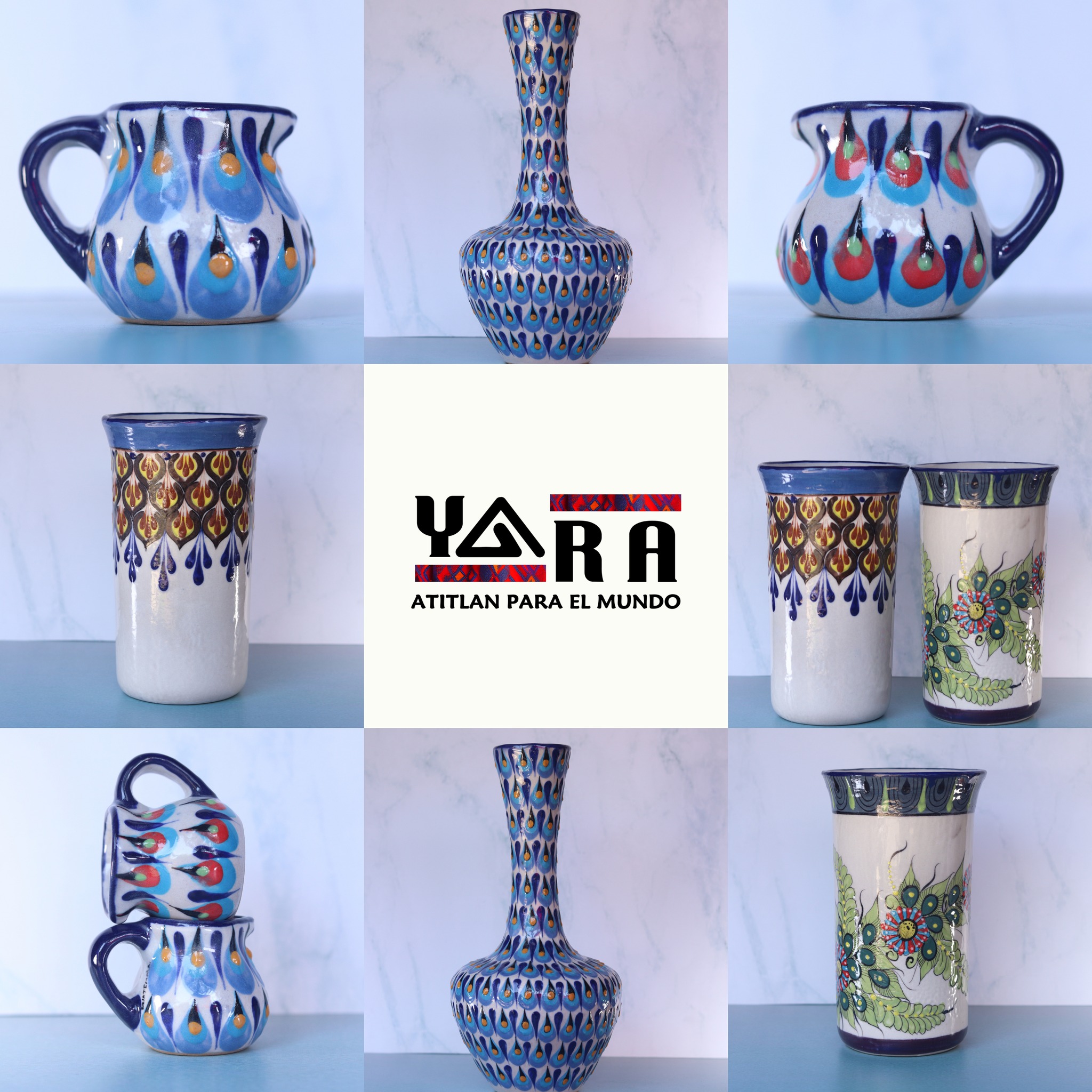 Mannequin wears plaid skirt and scarf near loom.