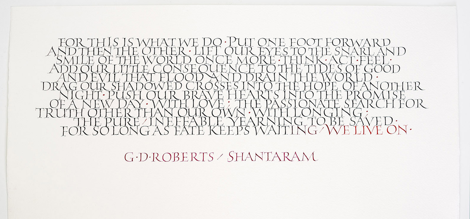 Example of Elmo van Slingerland's hand-drawn capital letterforms