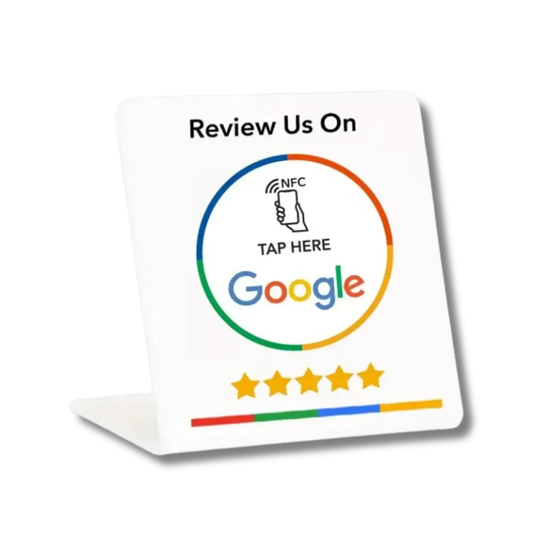 Trececo provides every partner with a custom NFC review card for google online reviews