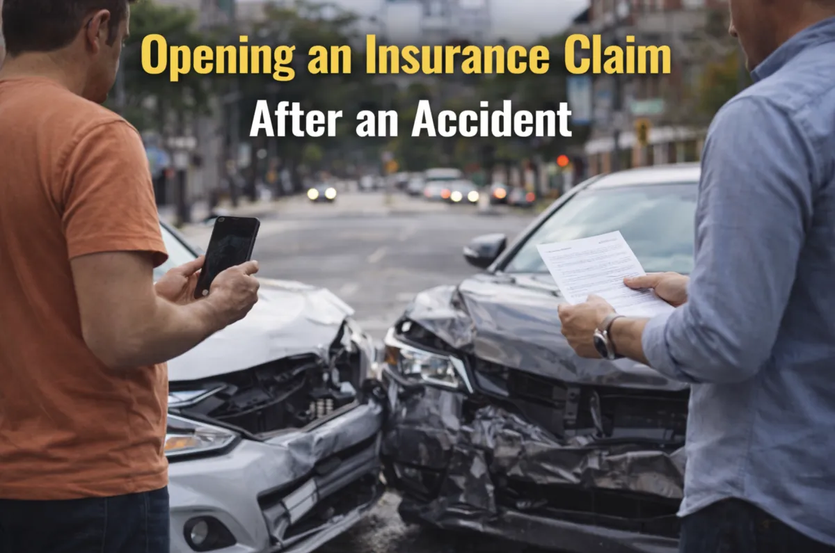 opening an insurance claim after an accident