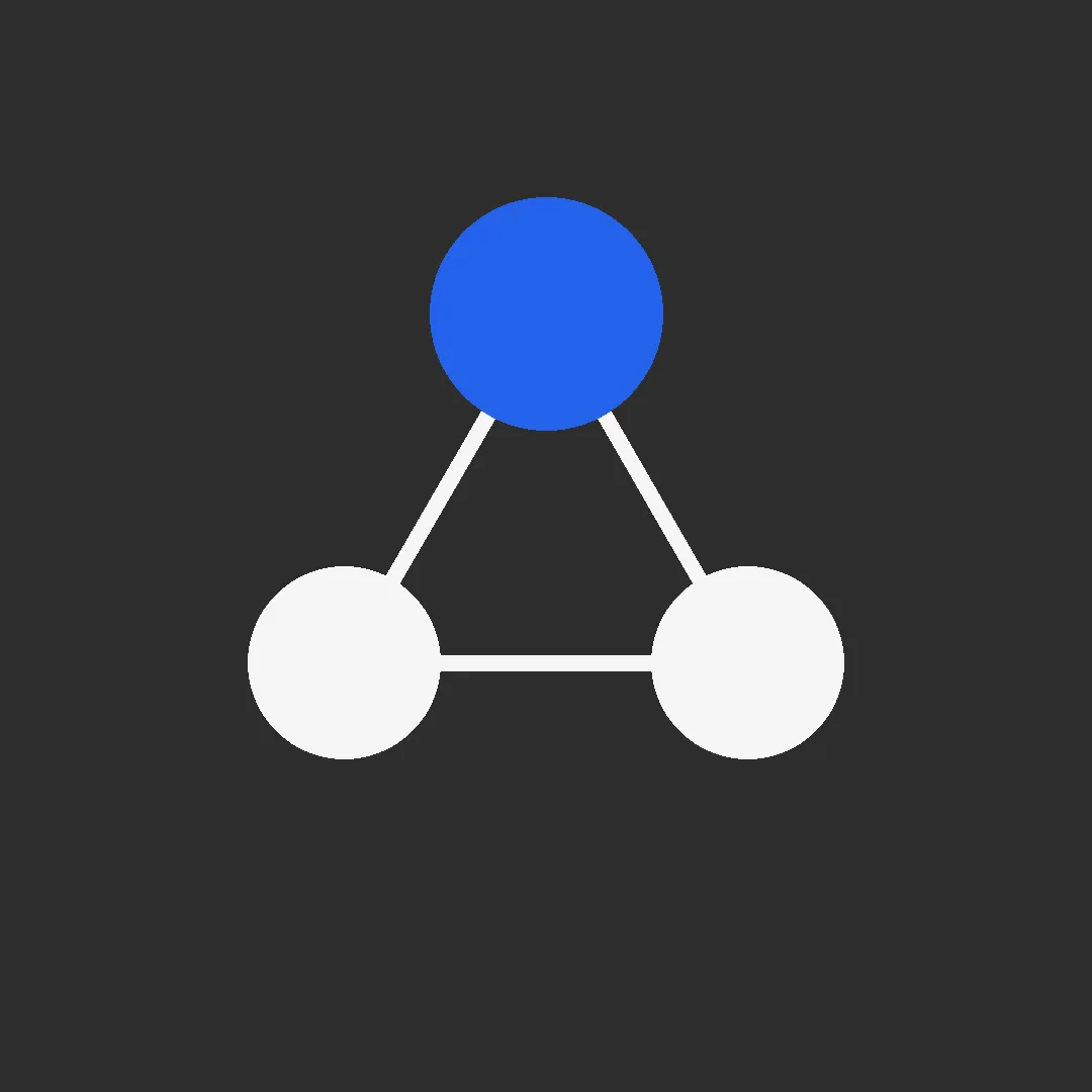 Technical node-network graphic representing automation systems