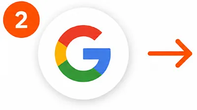 NFC card opening a Google review page