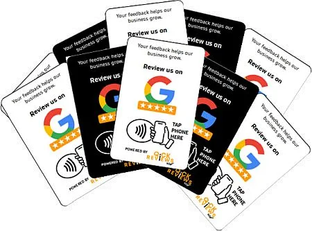 Pack of 10 Quick Reviews NFC review cards