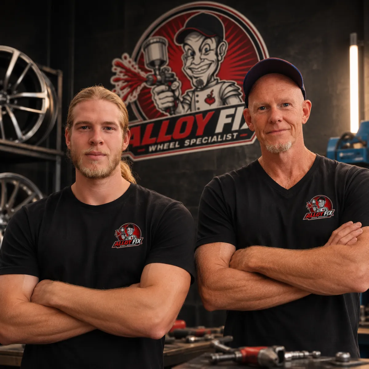Steve and Josh May, AlloyFix mobile alloy wheel repair