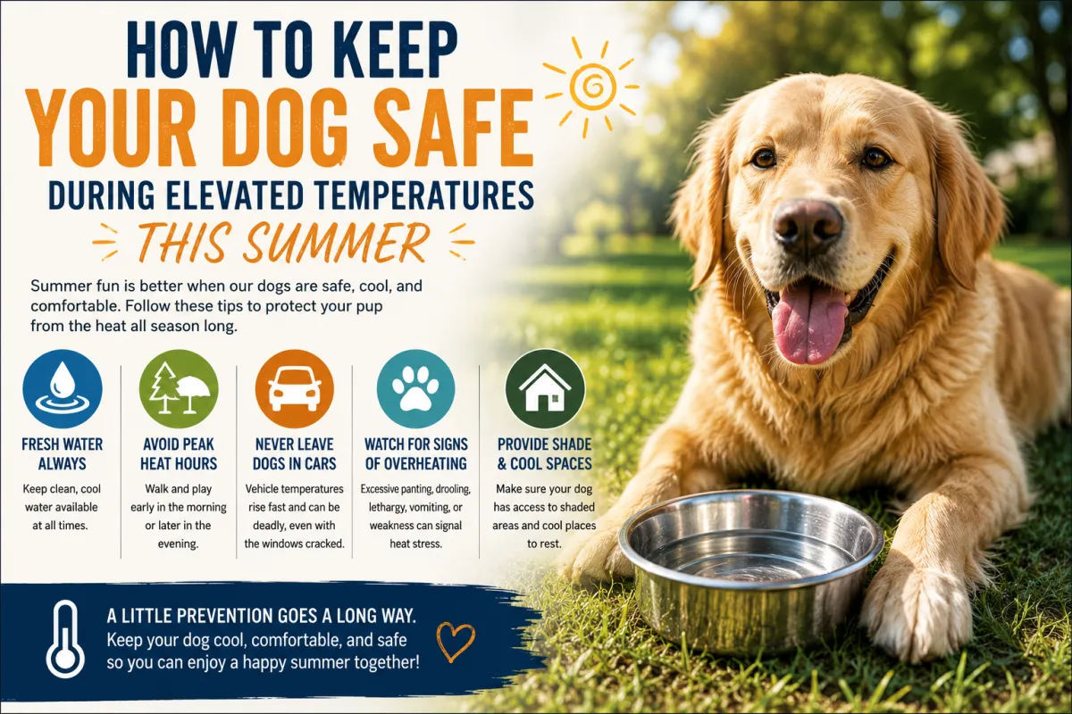How to Keep Your Dog Safe During Elevated Temperatures This Summer