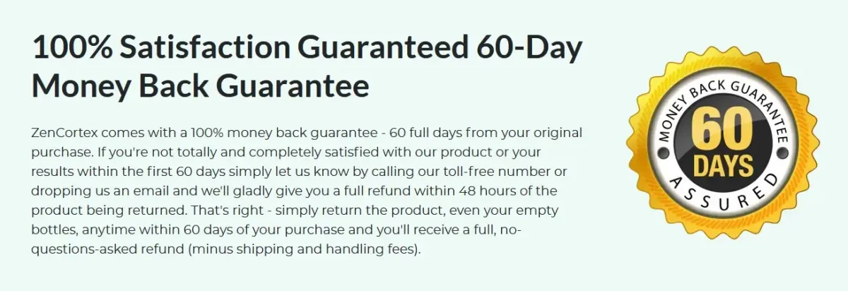 Cortexi money back guarantee