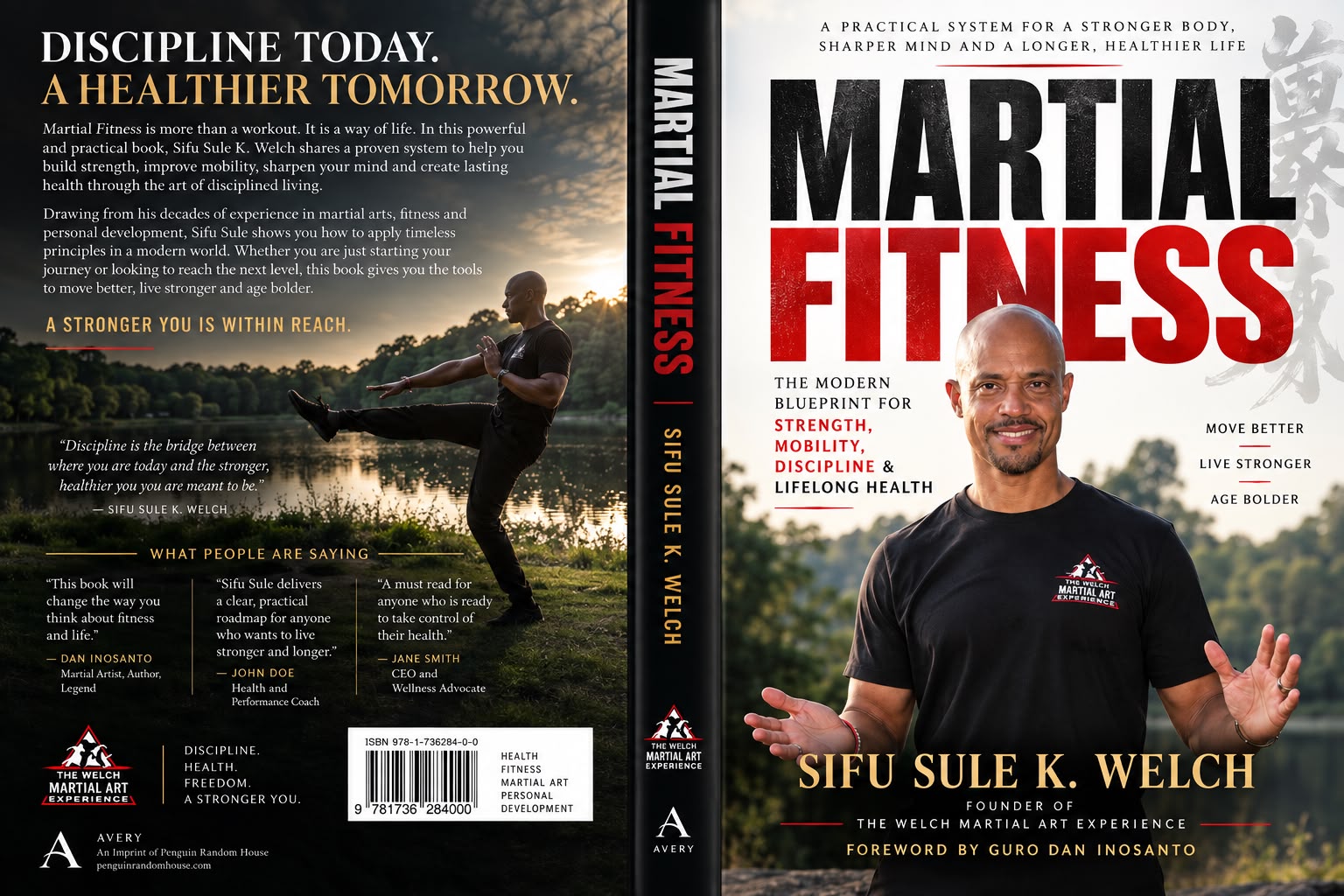 Martial Fitness 3D Hardcover Book Mockup Stage