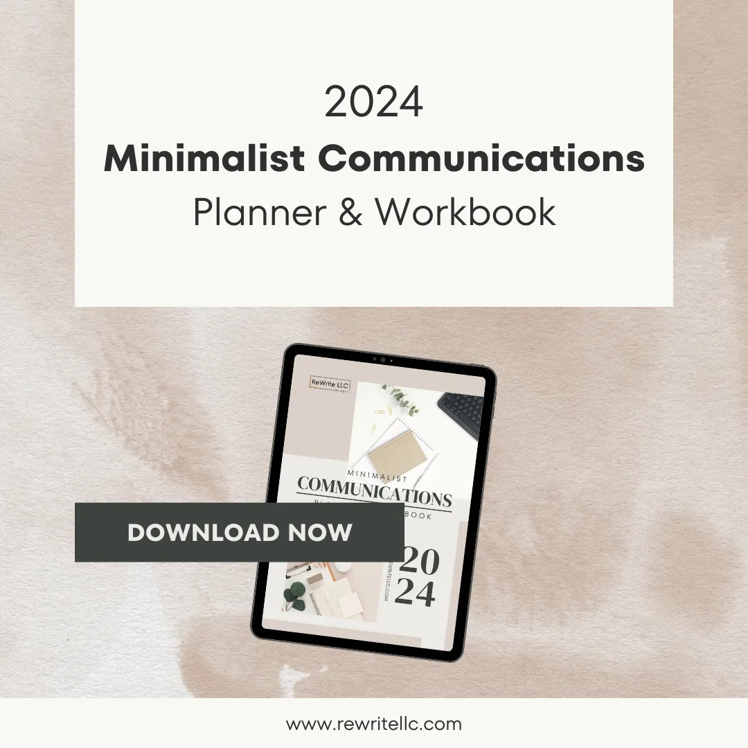 2024 Minimalist Communications Planner & Workbook