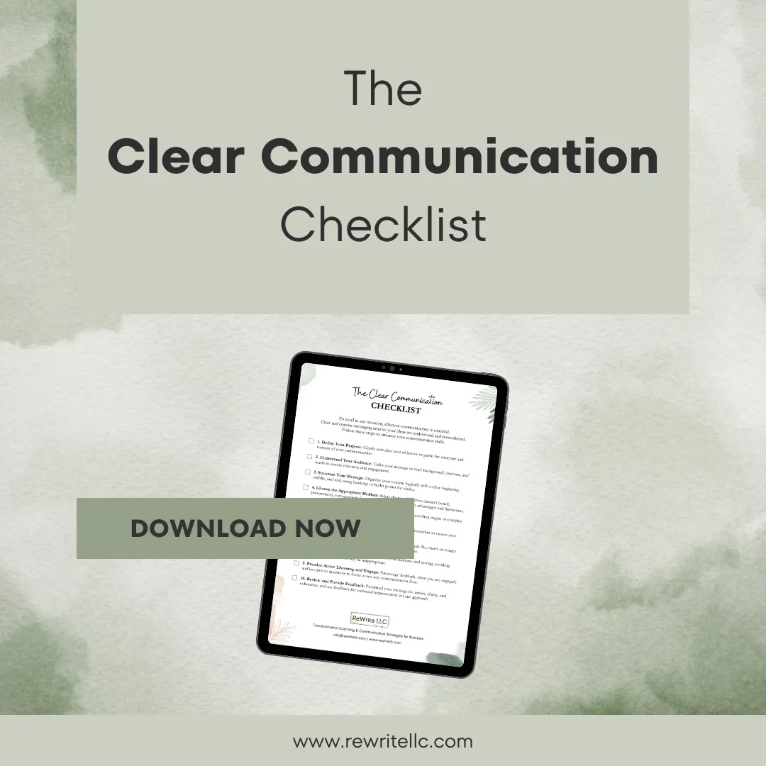 The Clear Communication Checklist