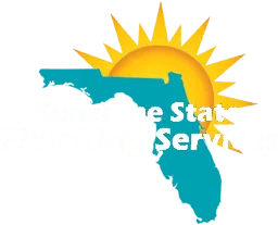 Sunshine State Plumbing Services logo featuring the state of Florida and a sun, representing reliable plumbing solutions in Citrus County, FL.