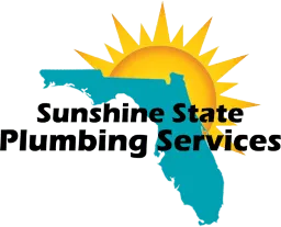 Sunshine State Plumbing Services logo featuring the state of Florida and a sun, representing reliable plumbing solutions in Citrus County, FL.