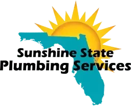 Sunshine State Plumbing Services logo featuring the state of Florida and a sun, representing reliable plumbing solutions in Citrus Springs, FL.