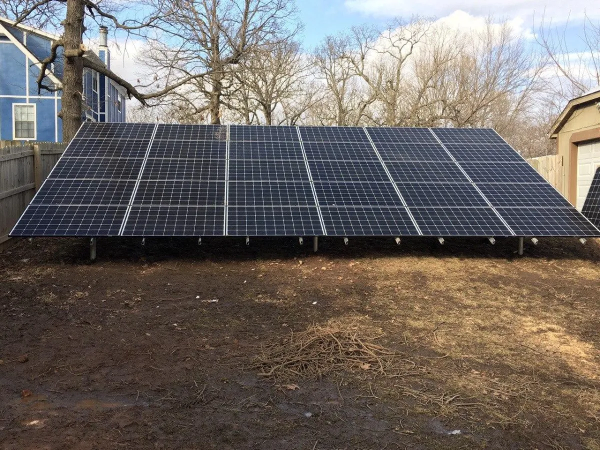 back yard stand alone solar panels