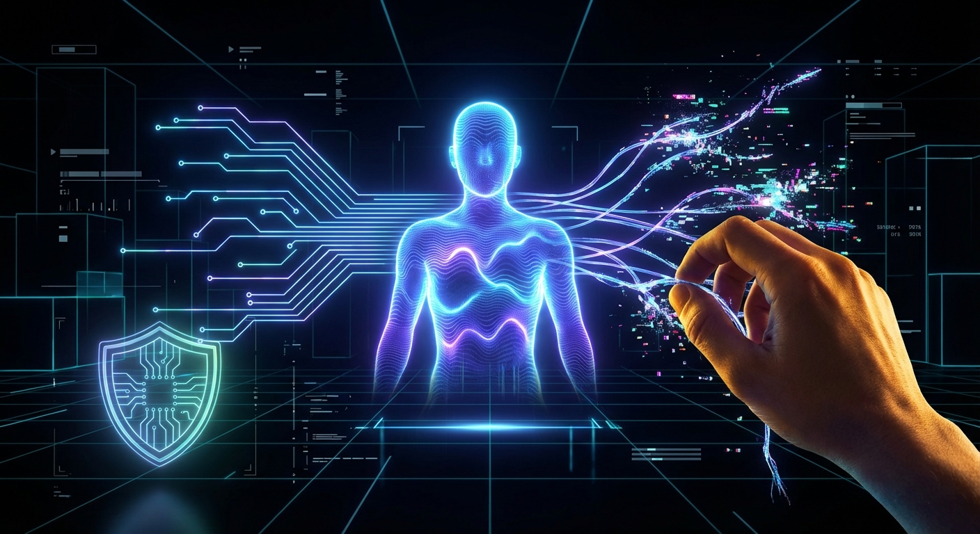 Leuchtende KI Brücke