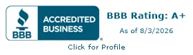 Image of the BBB A+ Rating Badge For Redi Pest Control In East Texas