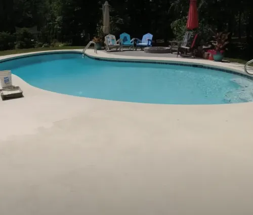 finished pool deck