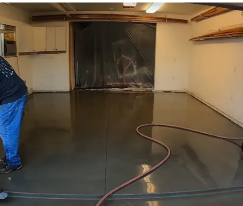 finishing concrete slab for garage