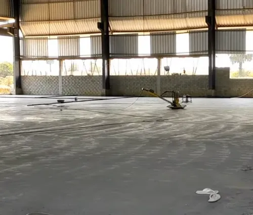 concrete finishing for warehouse job