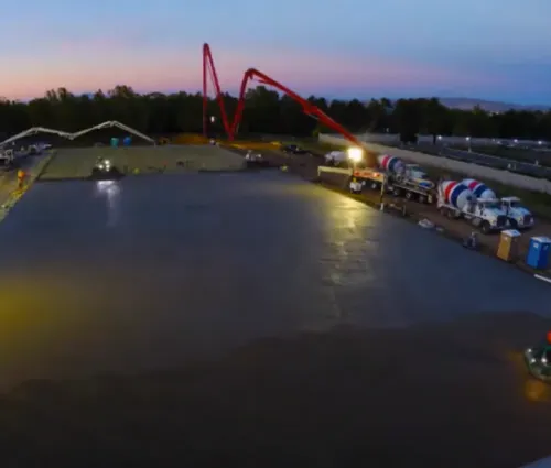 large warehouse concrete job