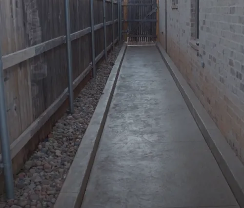 backyard concrete walkway