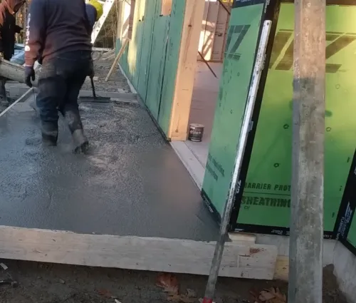 concrete contractors building patio