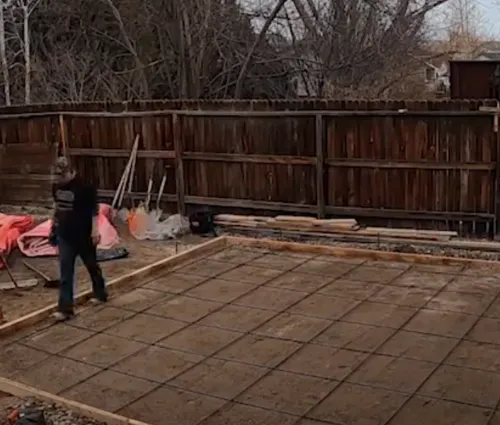 framing for hot tub concrete slab