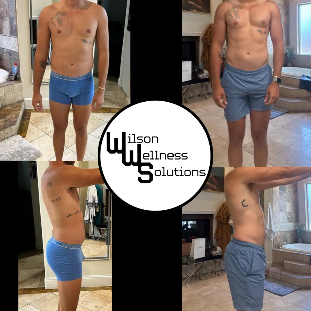 Male fitness client fat loss transformation