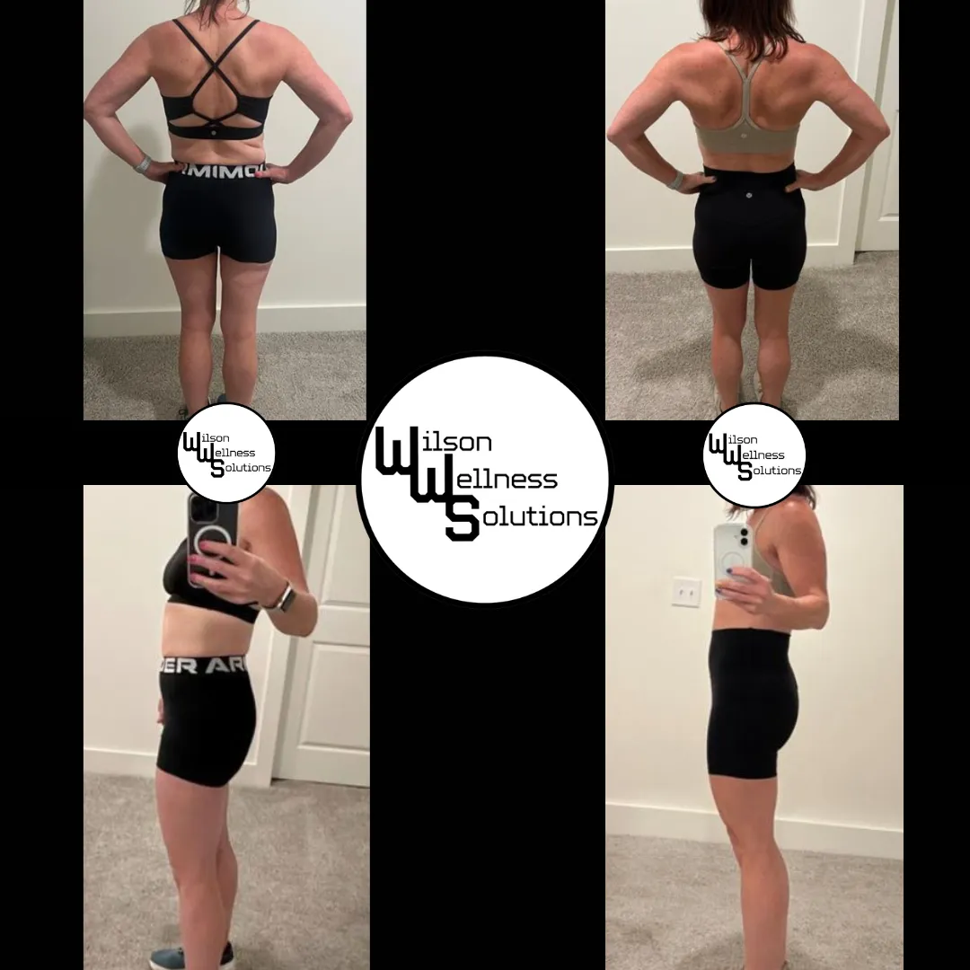 Female fitness client toned transformation