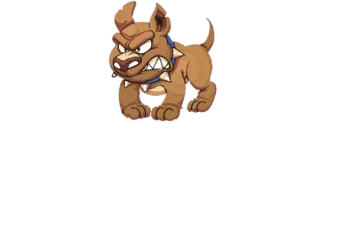 Logo for Mad Dog Services, a Midland, TX based company offering oilfield services, with a mascot of an angry bulldog.