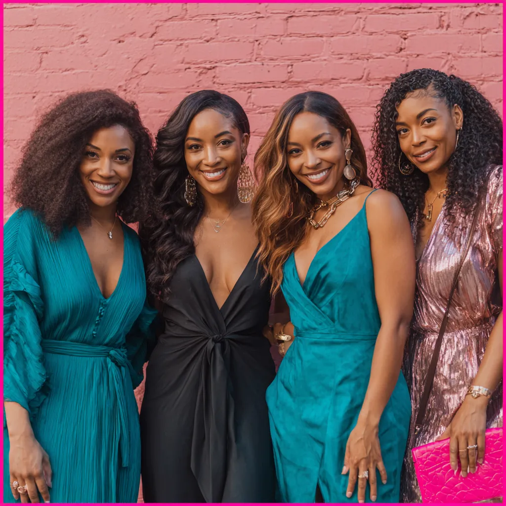 Joyful friends laughing and embracing during a reunion