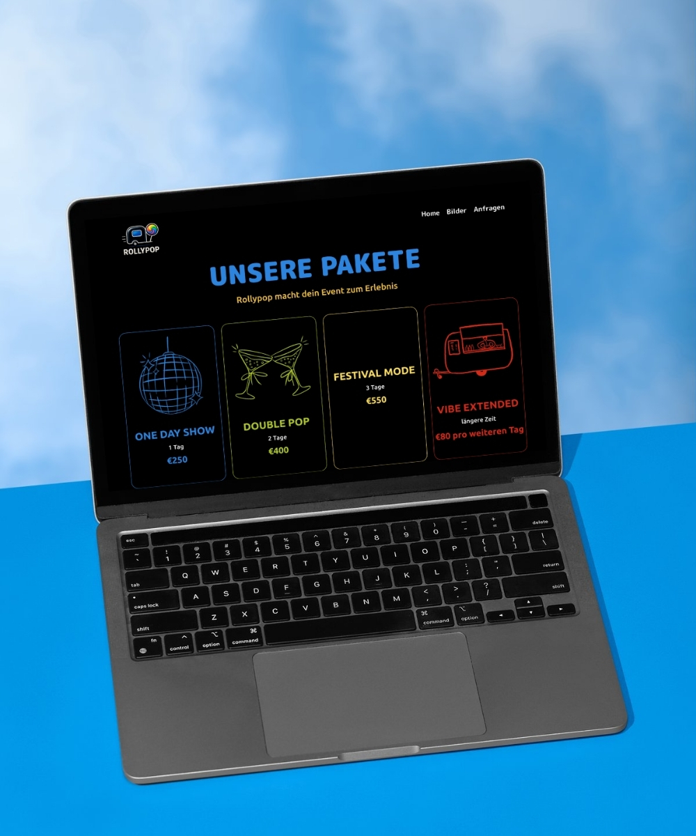 Bild zeigt einen Computer auf dem eine Website zu sehen ist