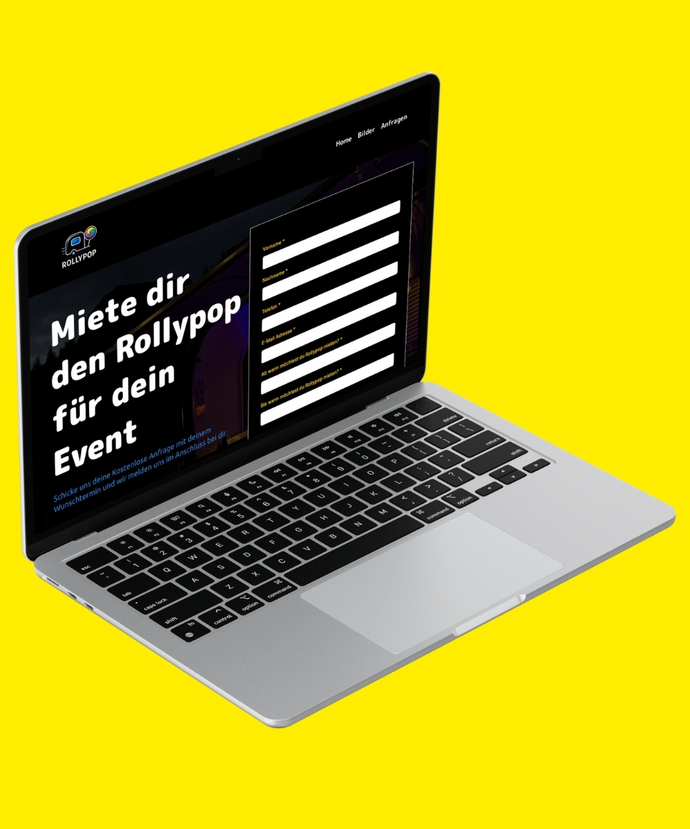 Bild zeigt einen Computer auf dem eine Website zu sehen ist