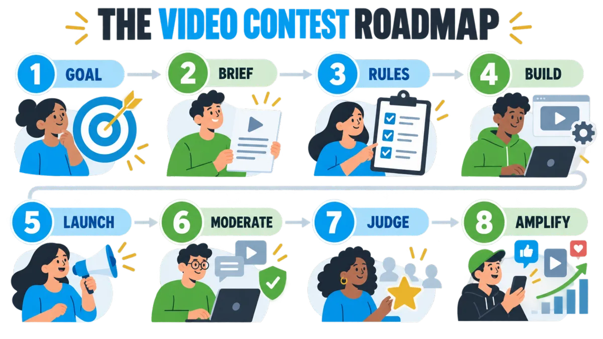 Eight-stage roadmap for creating a successful video contest