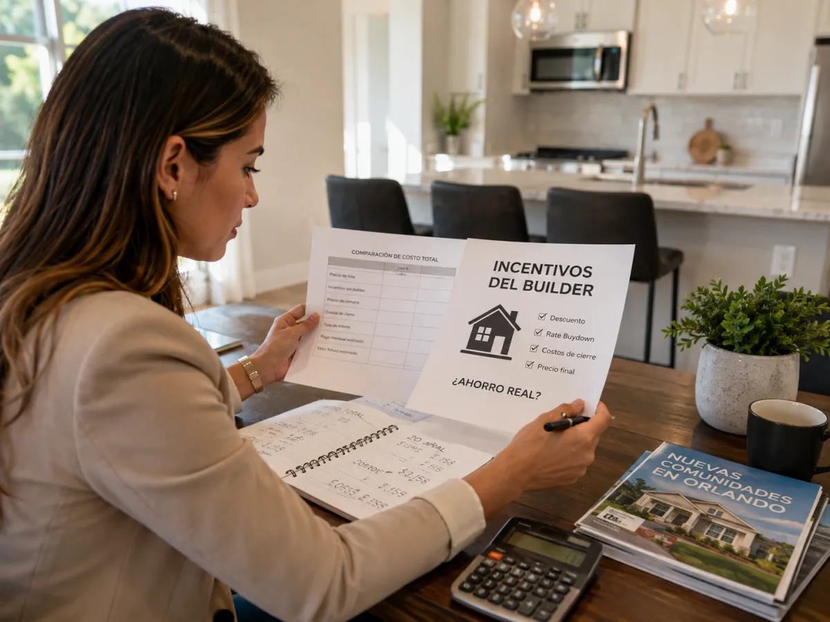 Incentivos del builder en Orlando: ¿ahorro o sobreprecio?