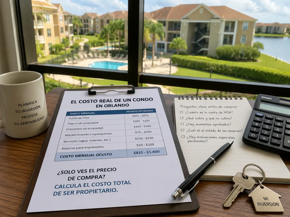 Condo barato en Orlando: el costo mensual oculto