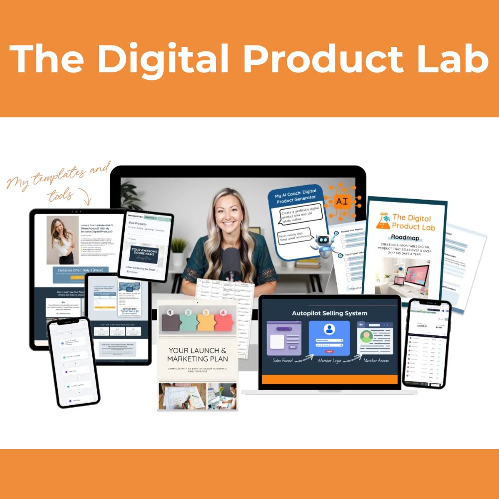 learn how to sell digital products online in the digital product lab using AI