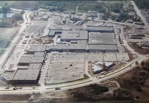 Large arial view of a manufacturing plant 