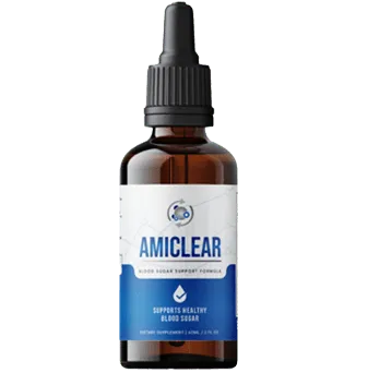 1 bottle of Amiclear: Natural supplement for blood sugar balance and weight loss.