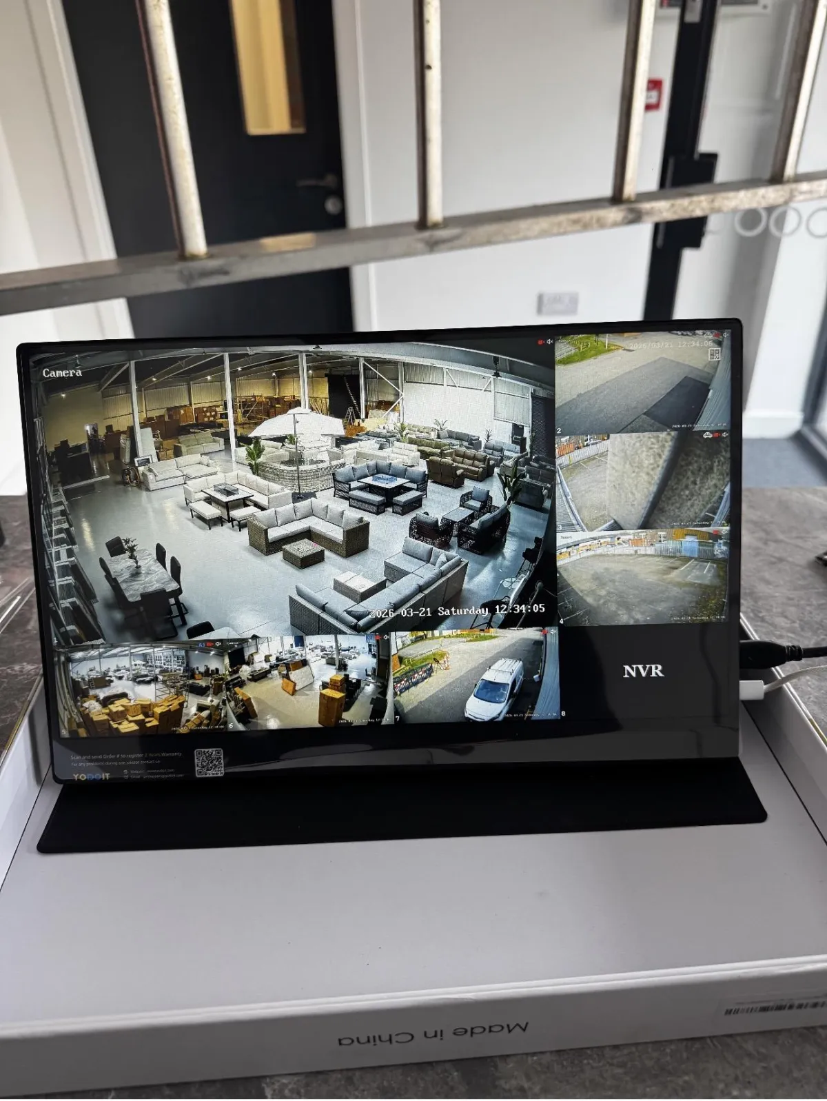 Commercial CCTV installation showing factory under surveillance 