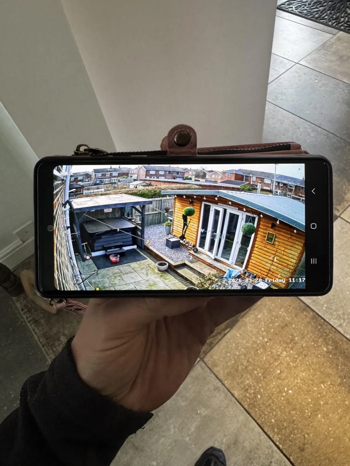 Home CCTV installation Durham showing garden on camer