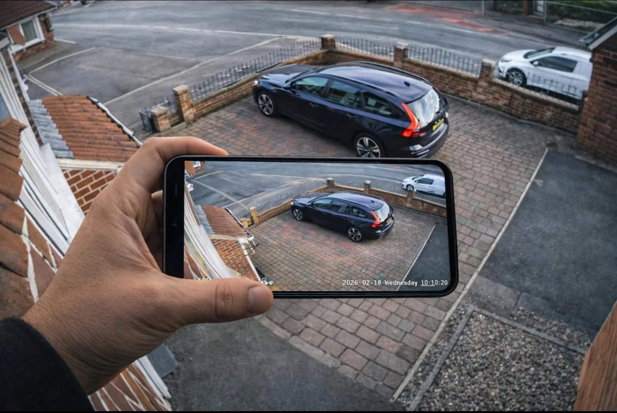 Sunderland CCTV installation services securing customers driveway