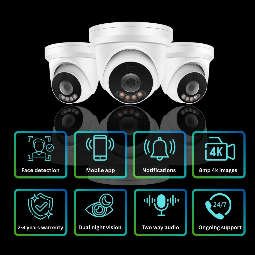 4k CCTV camera with two way audio dual night vision and. 2 years warranty