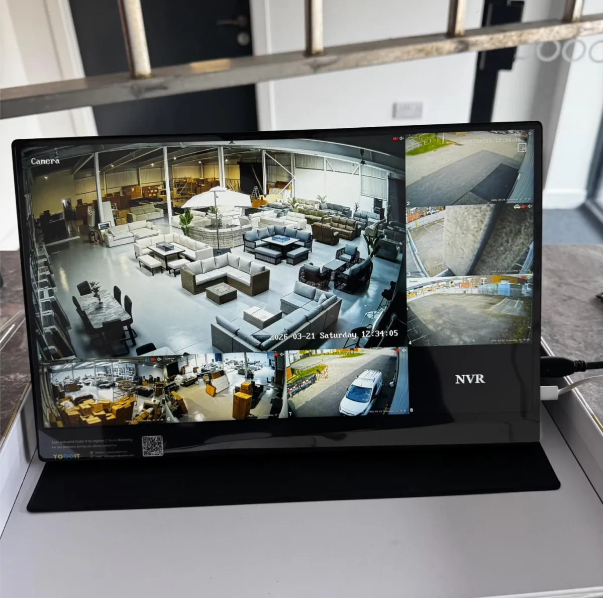 CCTV camera installed on a business 