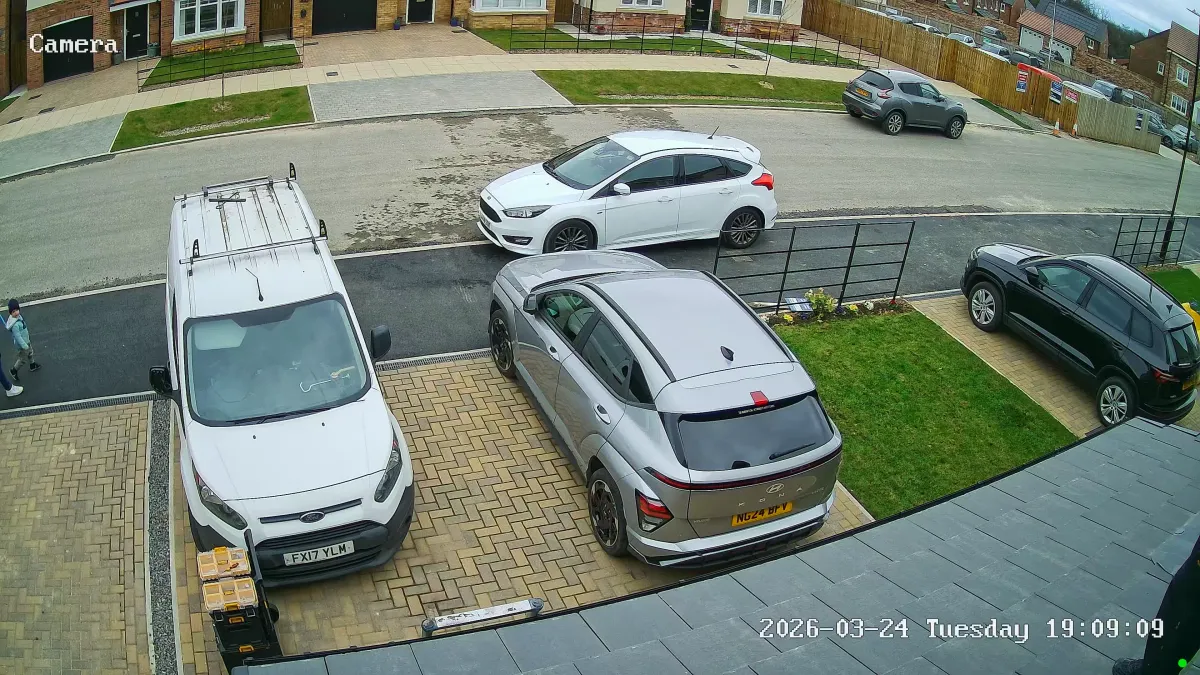 8mp 4k CCTV camera example installed on a home in sunderland